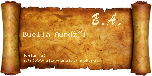 Buella Aurél névjegykártya